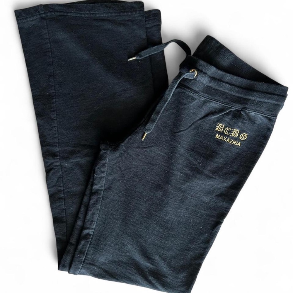 BCBGMaxAzria Black Cotton Knit Pants